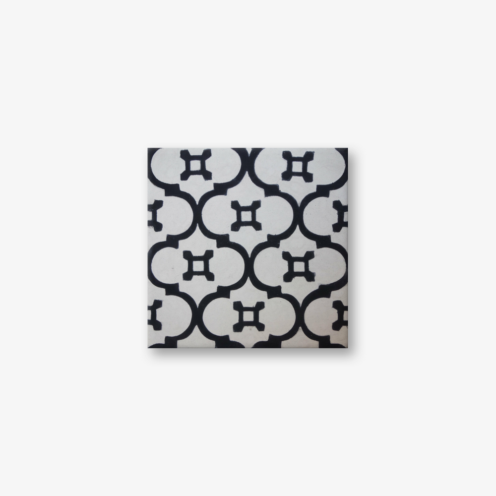 Corona Black & White Encaustic Cement Tile