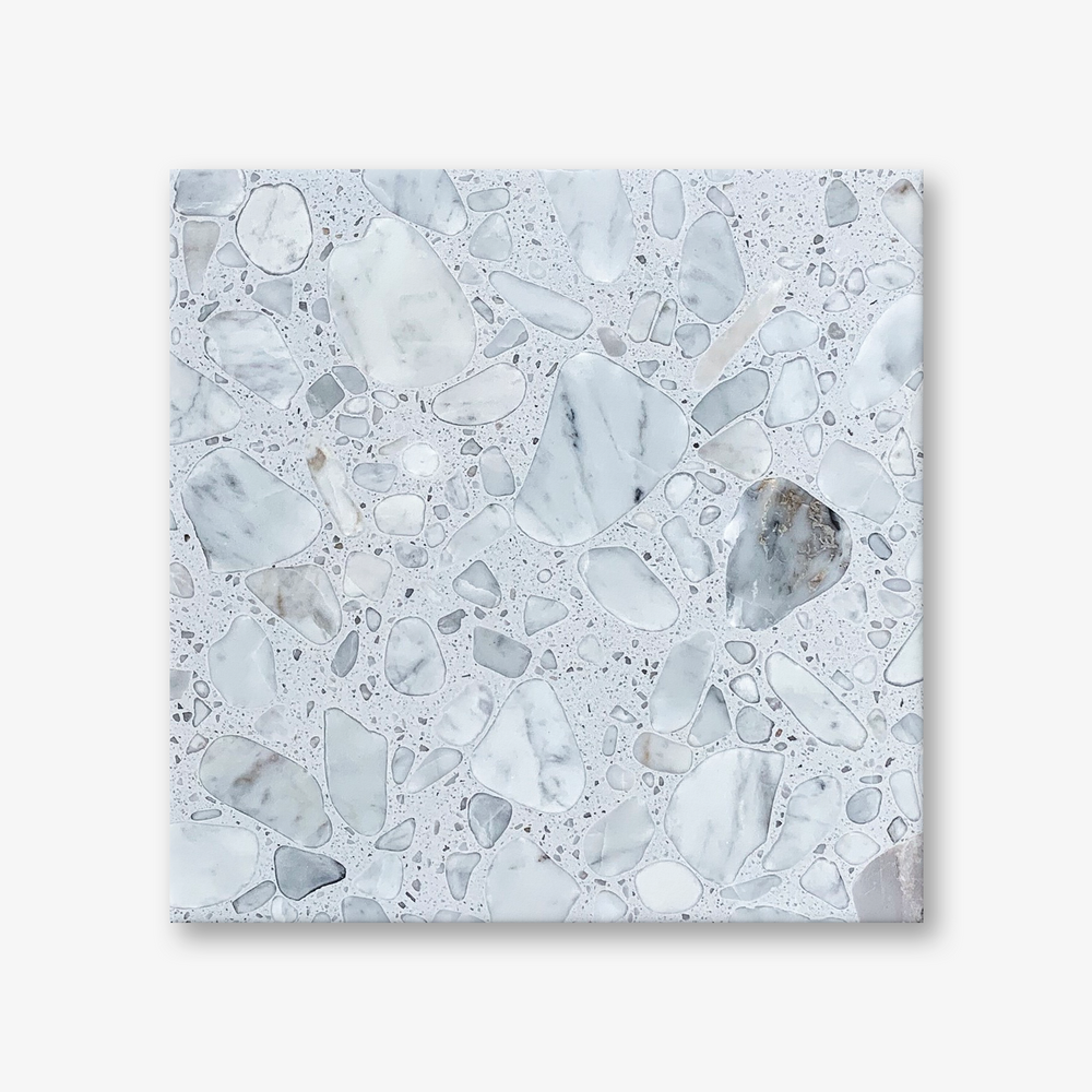 W1 Silver Grain Terrazzo Resin