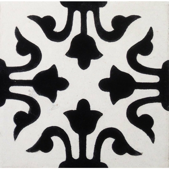 Venice Black & White Encaustic Cement Tile